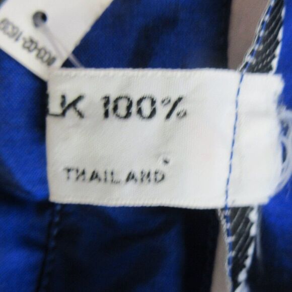 MARISA BARATELLI 100% Silk Royal Blue Long Sleeve Shirt Blouse Top Sz Small NWT - Picture 5 of 10
